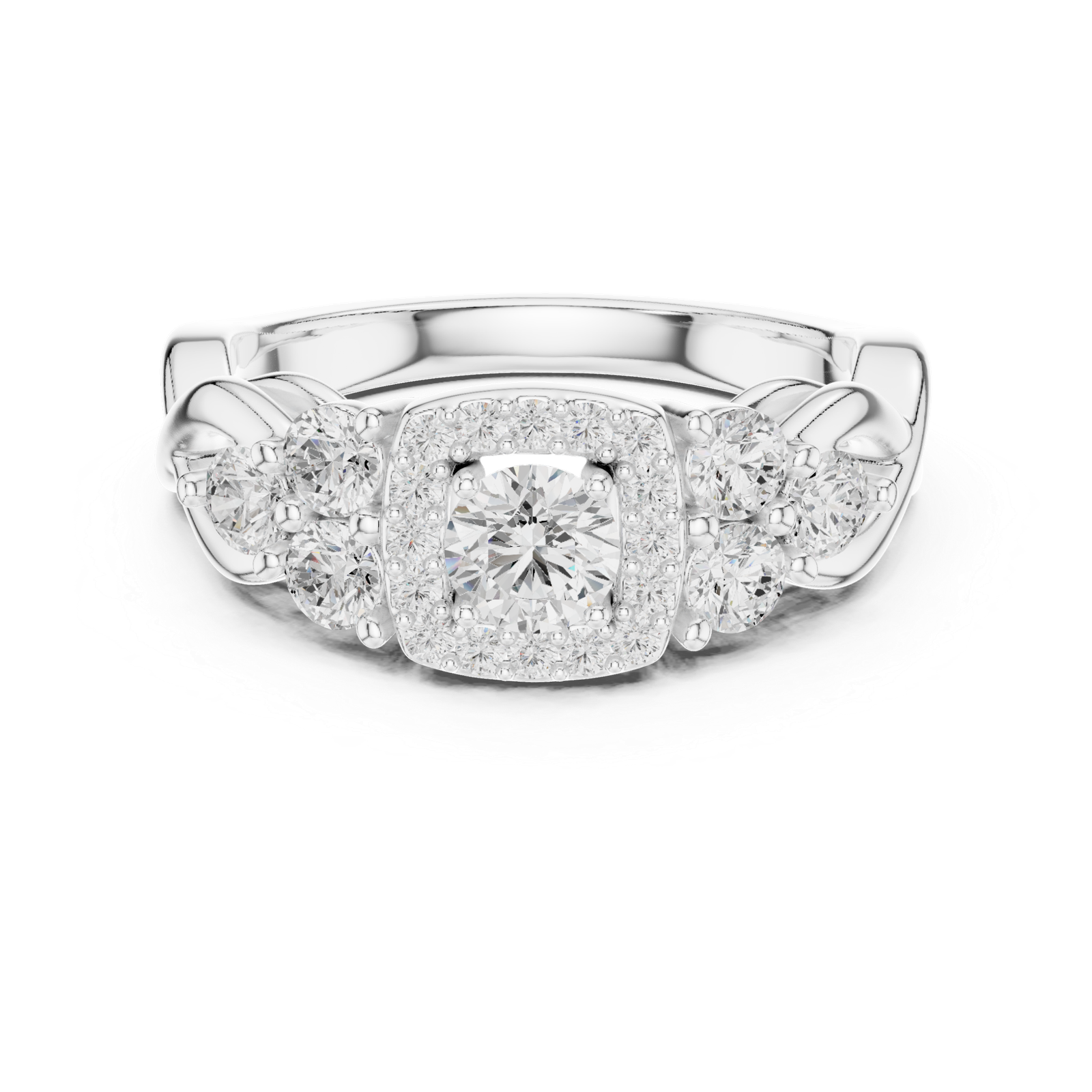 1.11 Cts Round Cut Certified Lab Grown Gold Diamond Ring LR-112