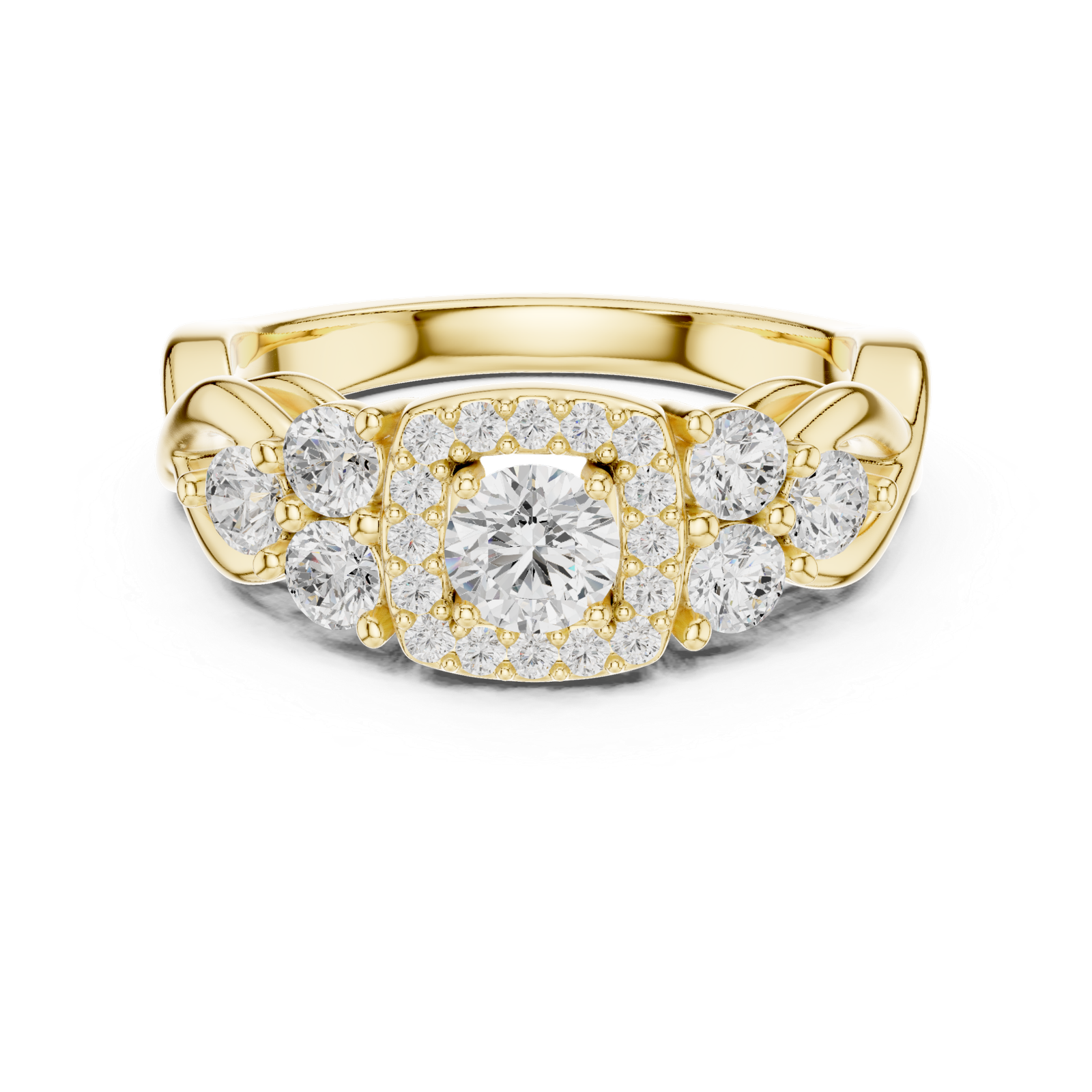 1.11 Cts Round Cut Certified Lab Grown Gold Diamond Ring LR-112