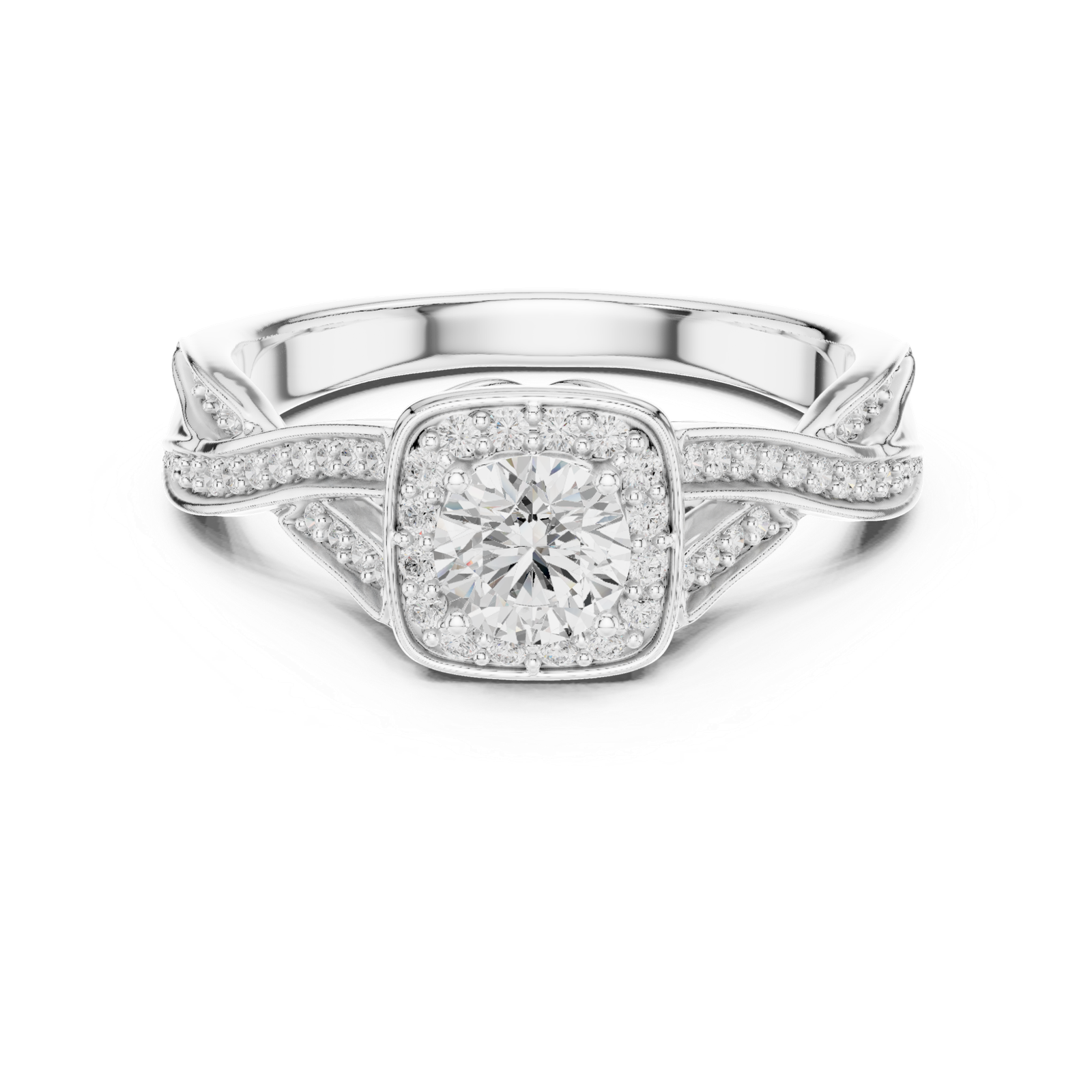 Beautiful Lab Grown Diamond Gold Ring 0.78 Cts Round Cut LR-114