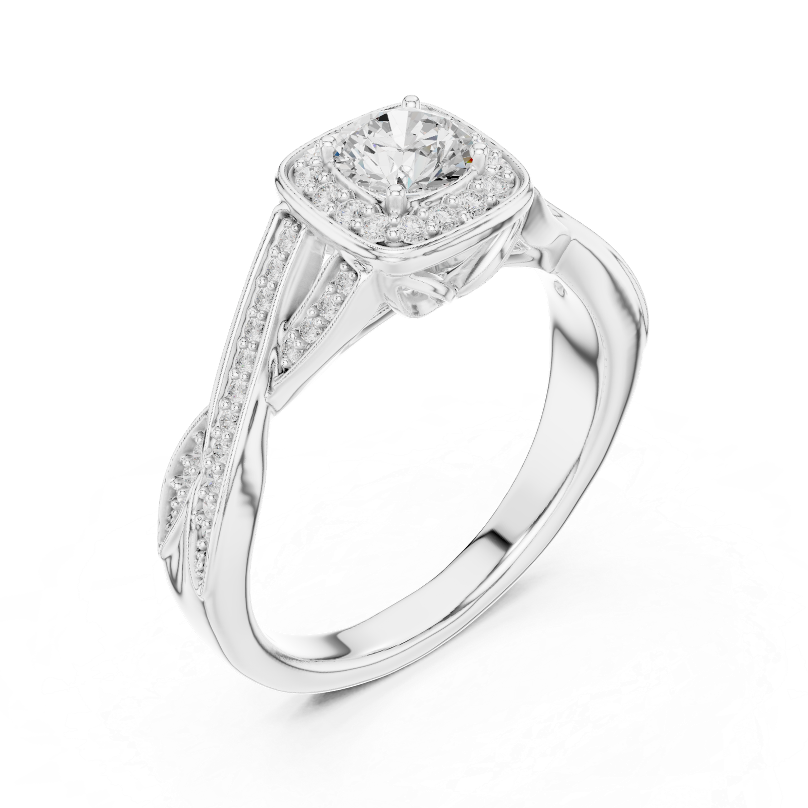 Beautiful Lab Grown Diamond Gold Ring 0.78 Cts Round Cut LR-114