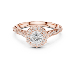 1.15 Cts Round Cut Certified Lab Grown Gold Diamond Ring LR-115