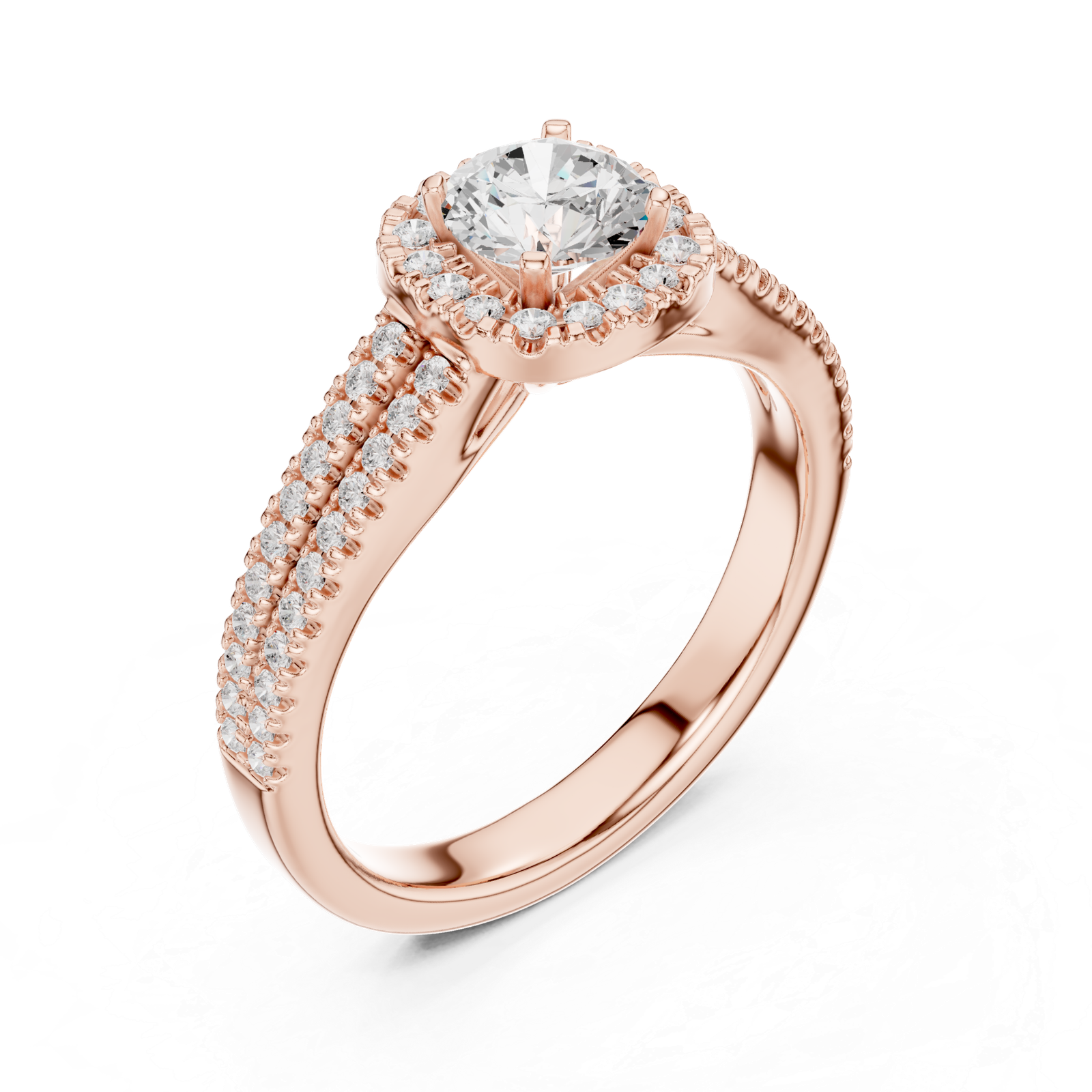 Stunning Lab Grown Diamond Gold Ring 1.14 Cts Round Cut LR-116