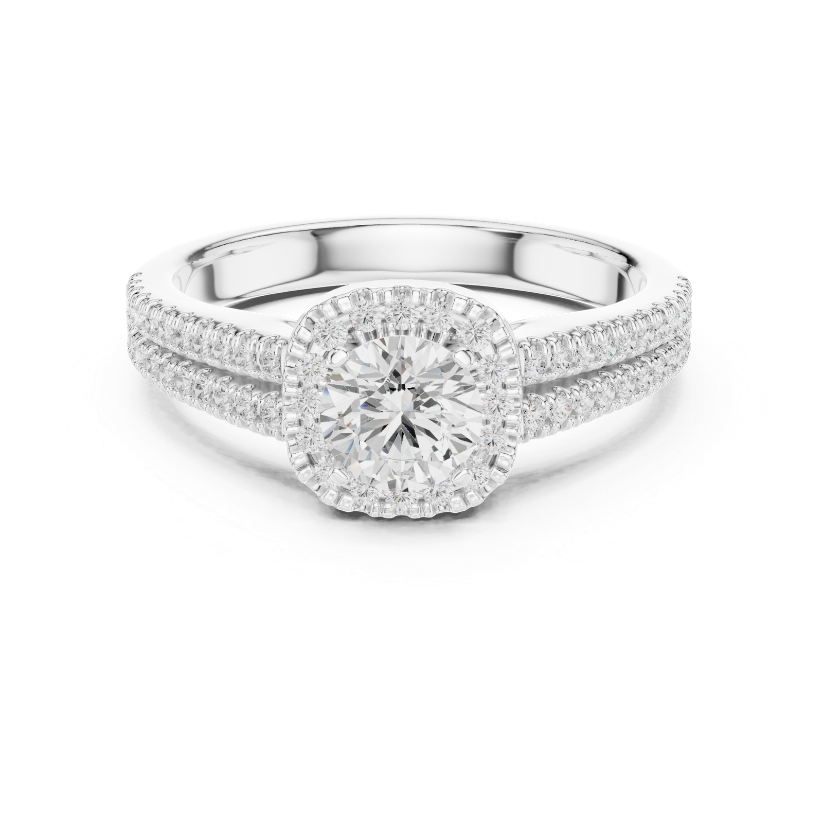 Stunning Lab Grown Diamond Gold Ring 1.14 Cts Round Cut LR-116