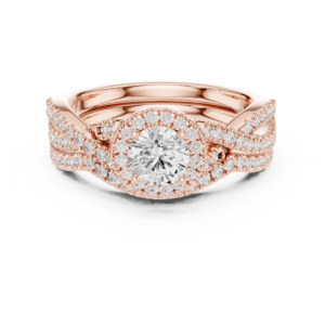 Elegant 1.24 Cts Round Cut Lab Grown Gold Diamond Ring LR-117