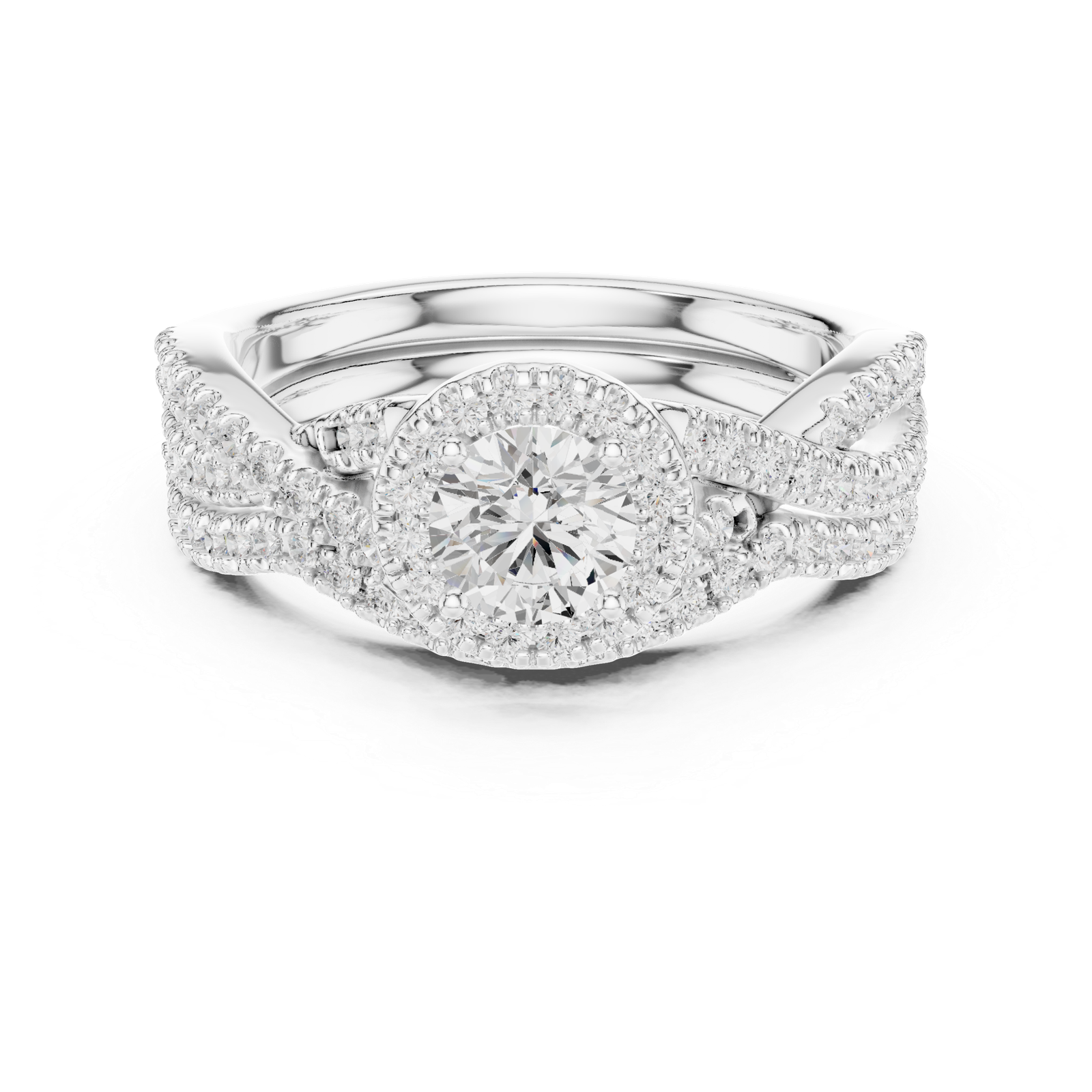 Elegant 1.24 Cts Round Cut Lab Grown Gold Diamond Ring LR-117