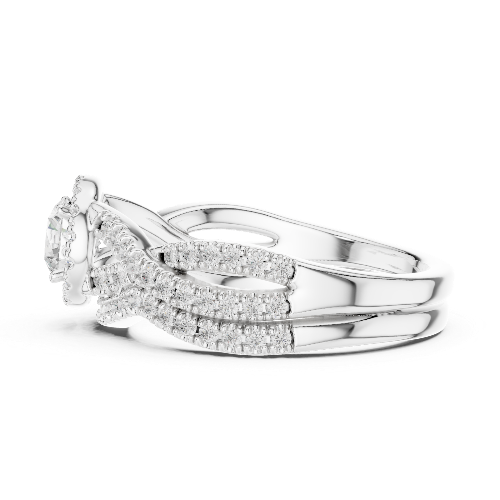 Elegant 1.24 Cts Round Cut Lab Grown Gold Diamond Ring LR-117
