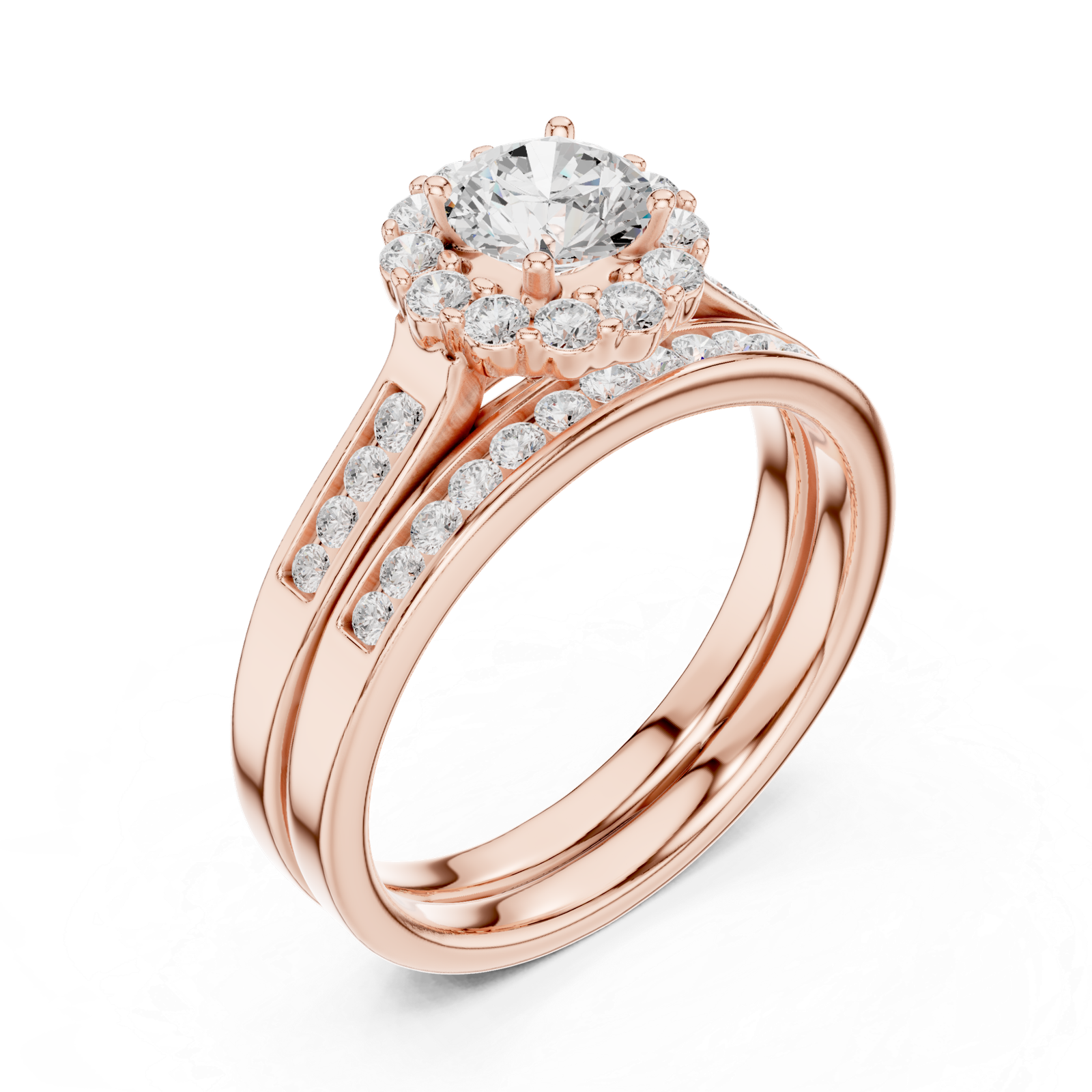 Lab Grown Gold Diamond Ring 1.24 Cts Round Cut Certified LR-118