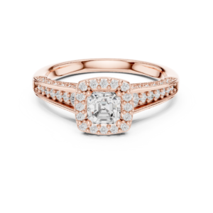 Certified Lab Grown Diamond Gold Ring 1.18 Cts Emerald Cut LR-120