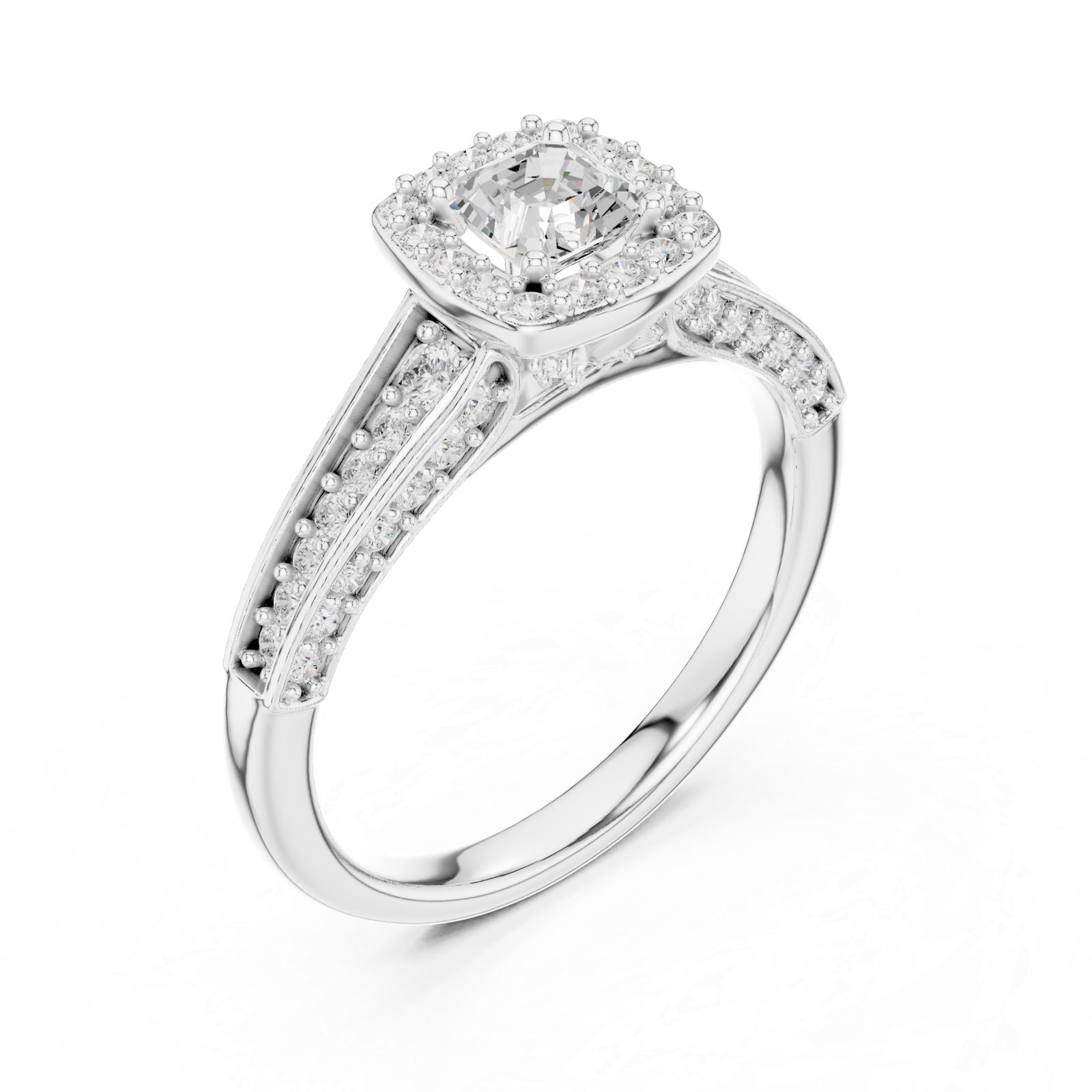 Certified Lab Grown Diamond Gold Ring 1.18 Cts Emerald Cut LR-120