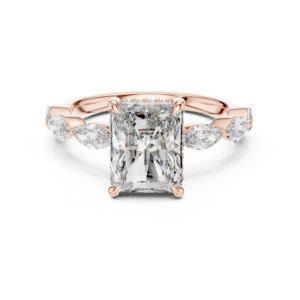 Beautiful 3.70 Cts Radiant Cut Lab Grown Diamond Gold Ring LR-88