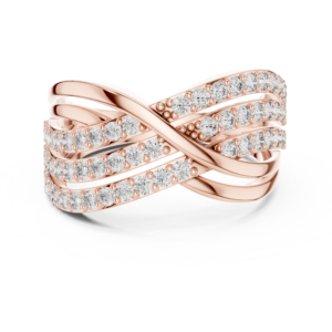 Beautiful 0.78 Cts Round Cut Lab Grown Diamond Gold Ring LR-93