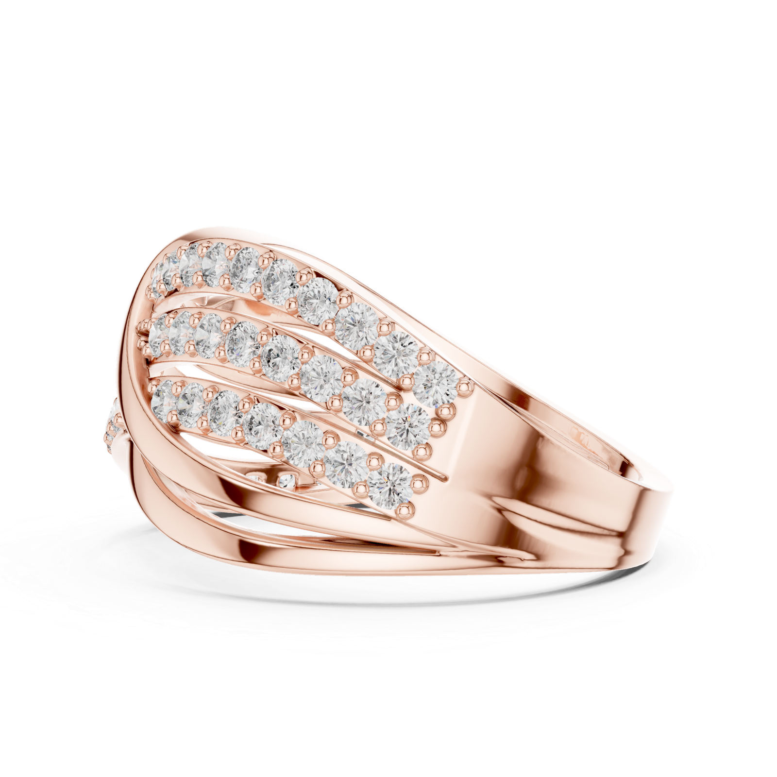 Beautiful 0.78 Cts Round Cut Lab Grown Diamond Gold Ring LR-93