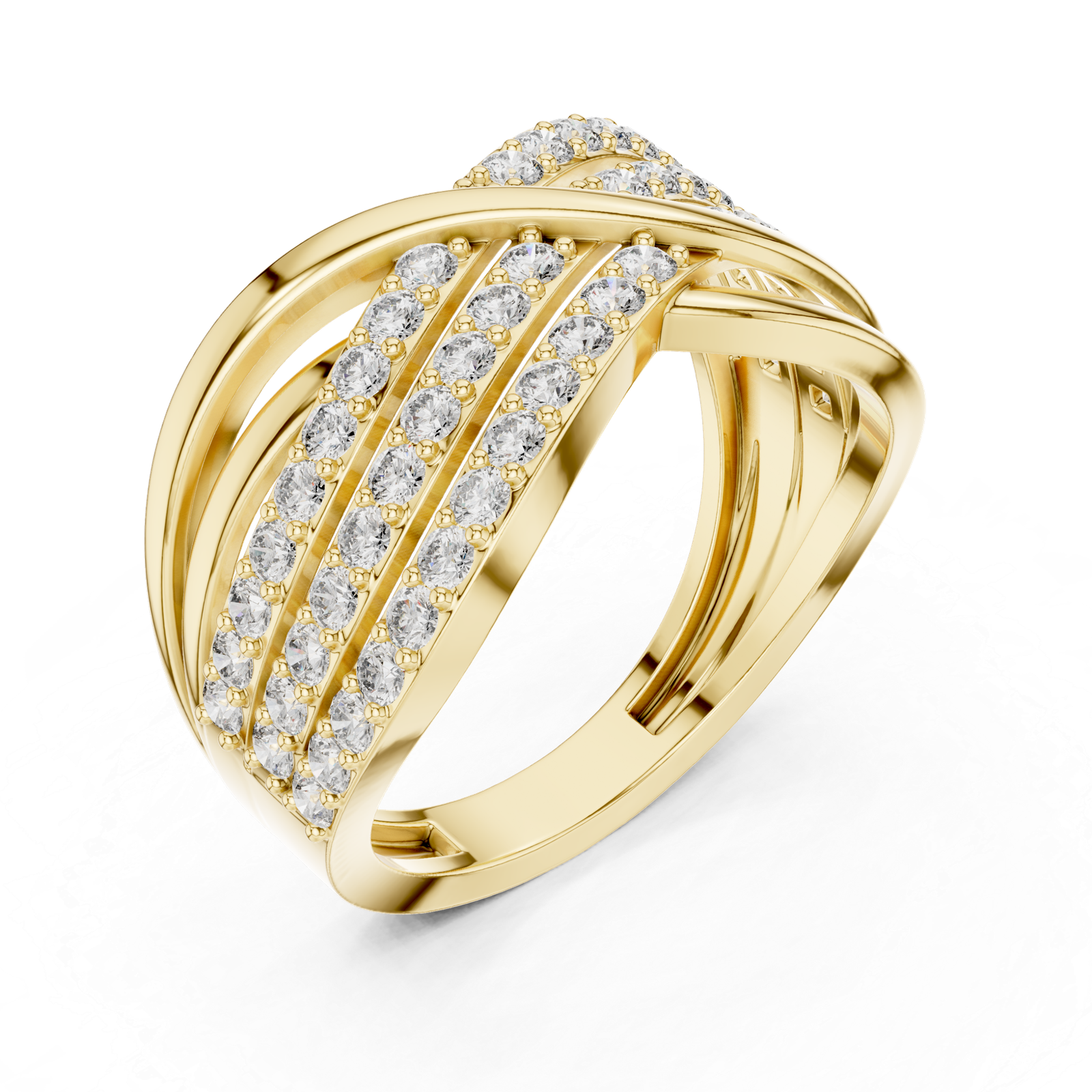 Beautiful 0.78 Cts Round Cut Lab Grown Diamond Gold Ring LR-93