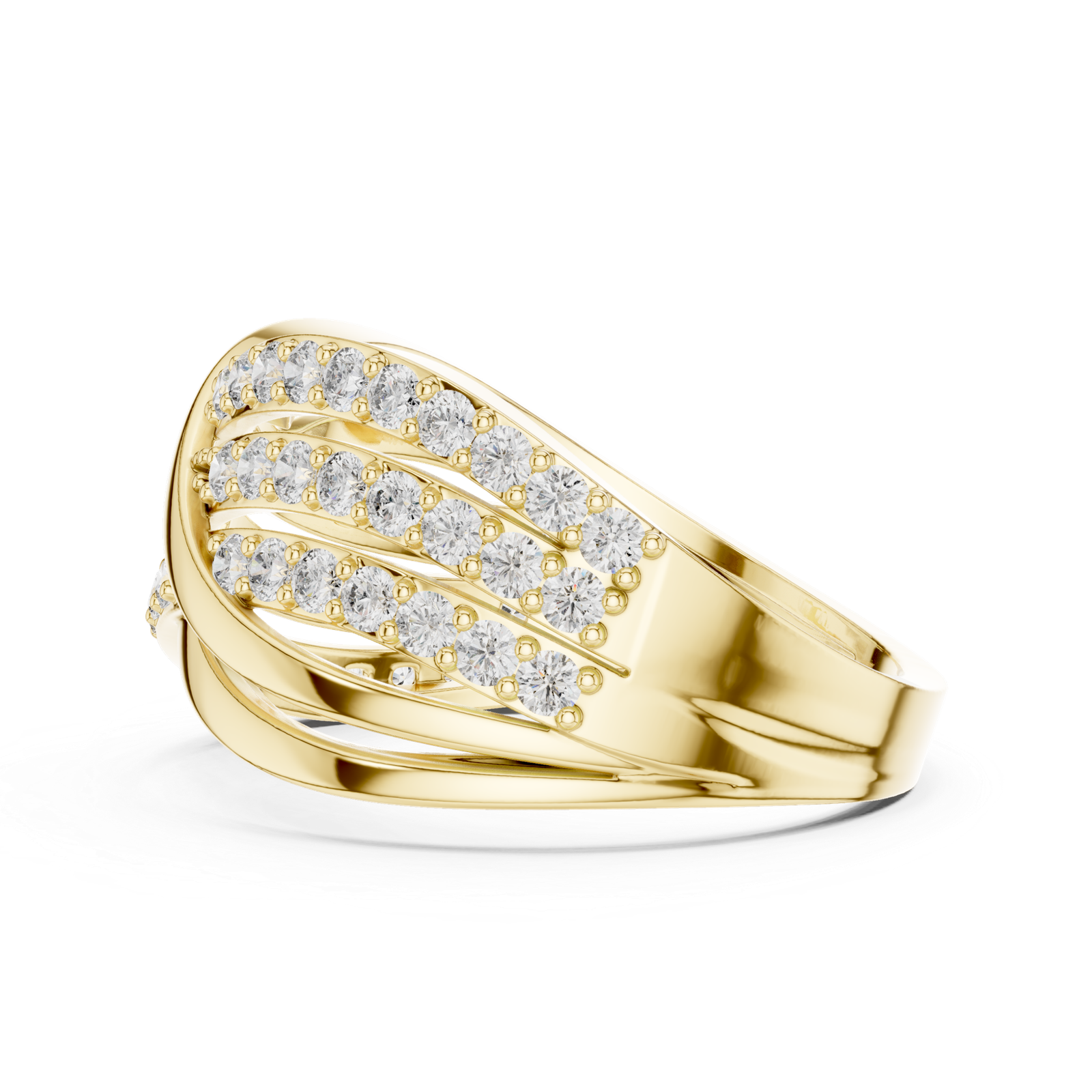 Beautiful 0.78 Cts Round Cut Lab Grown Diamond Gold Ring LR-93