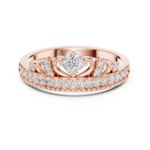 Beautiful 0.36 Cts Round Cut Lab Grown Diamond Gold Ring LR-95