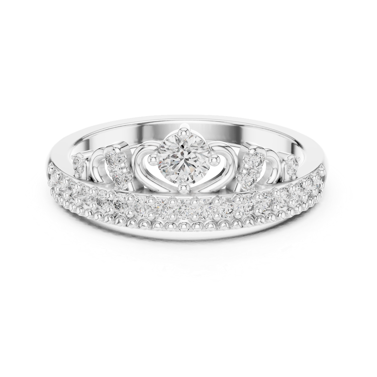 Beautiful 0.36 Cts Round Cut Lab Grown Diamond Gold Ring LR-95