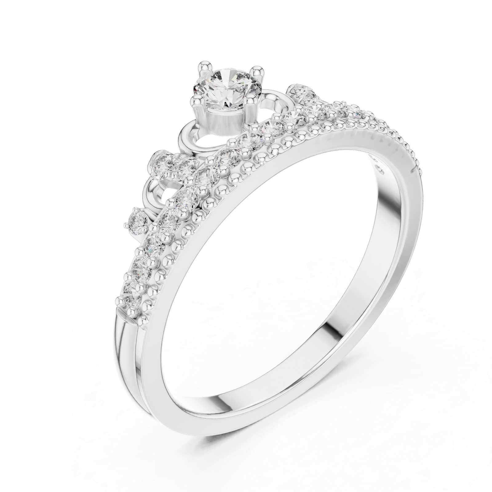 Beautiful 0.36 Cts Round Cut Lab Grown Diamond Gold Ring LR-95