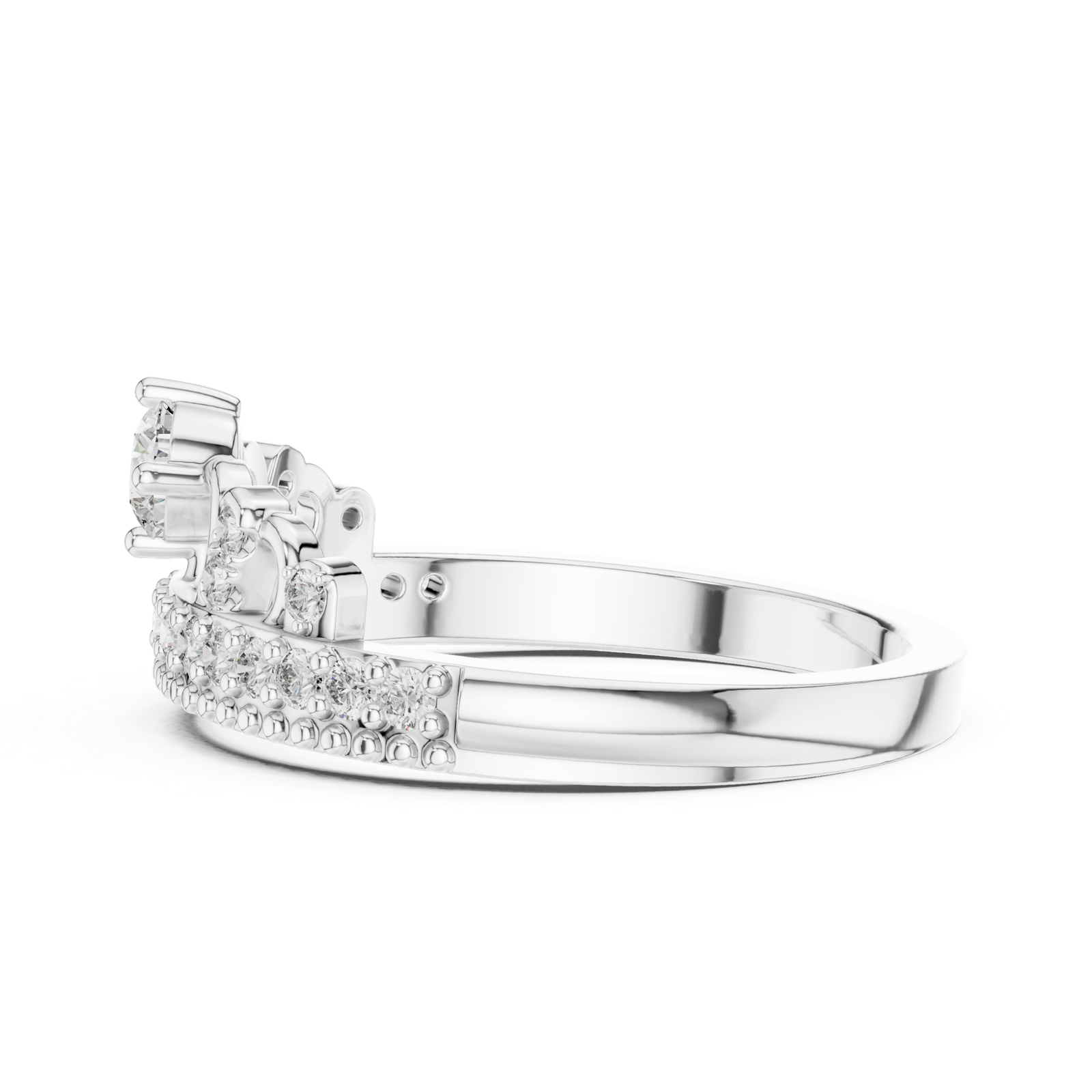 Beautiful 0.36 Cts Round Cut Lab Grown Diamond Gold Ring LR-95