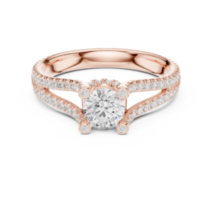 Elegant CZ Gold Ring 1.29 Cts Round Cut LR-133