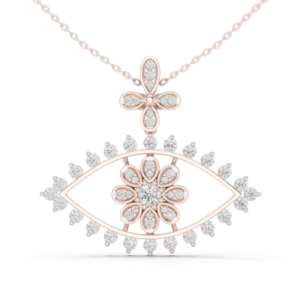 2.28 Cts Certified Round Cut CZ Gold Pendant PD-47