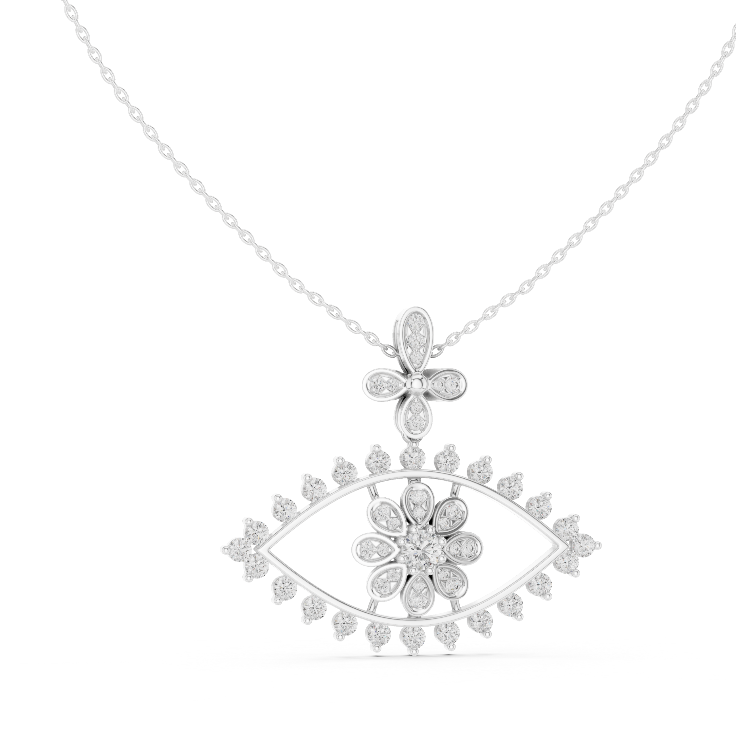 2.28 Cts Certified Round Cut CZ Gold Pendant PD-47
