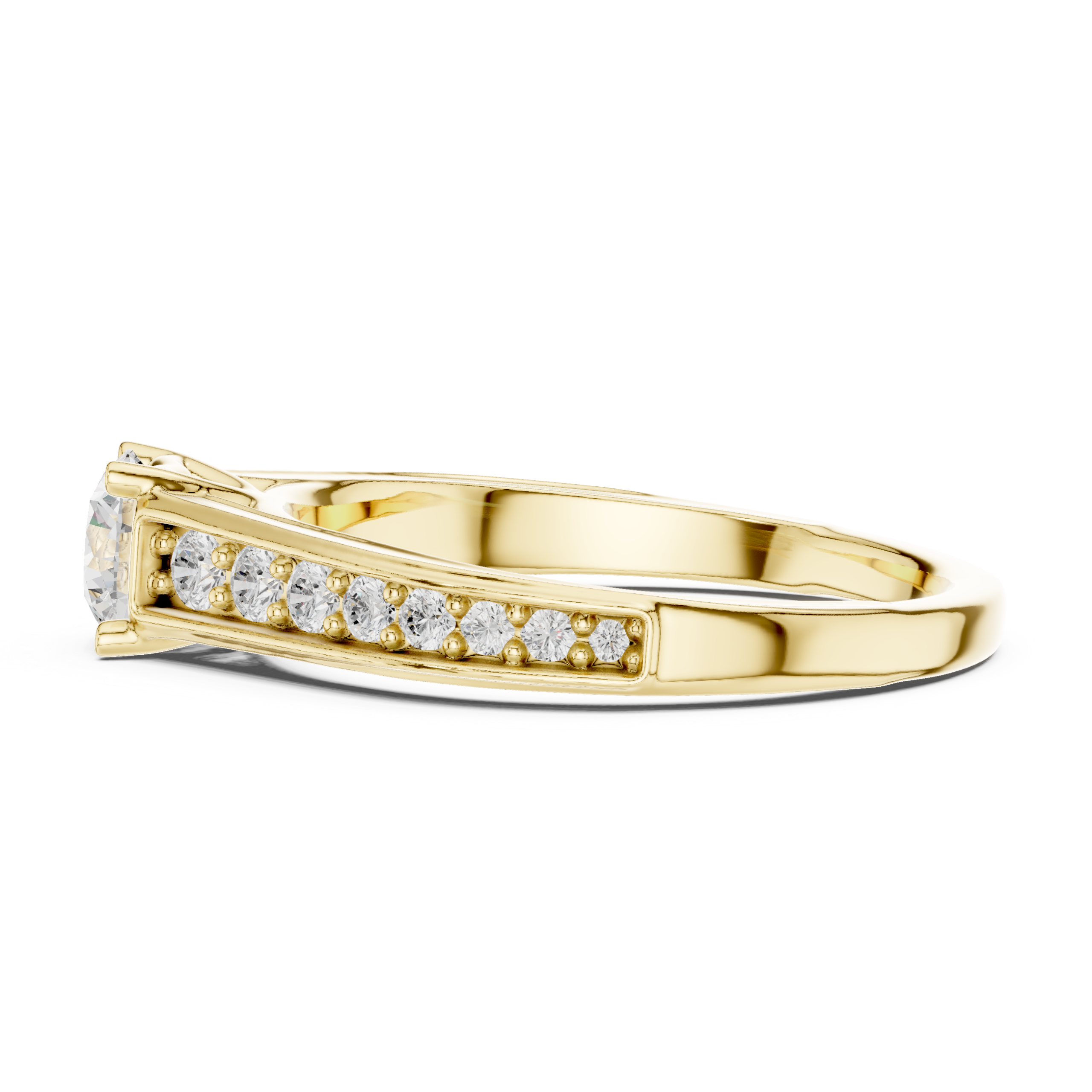Serene Charulata CZ Hallmarked Gold Ring LR-139 - Image 2