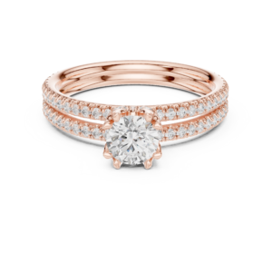 Beautiful 1.27 Cts Round Cut CZ Gold Ring LR-145