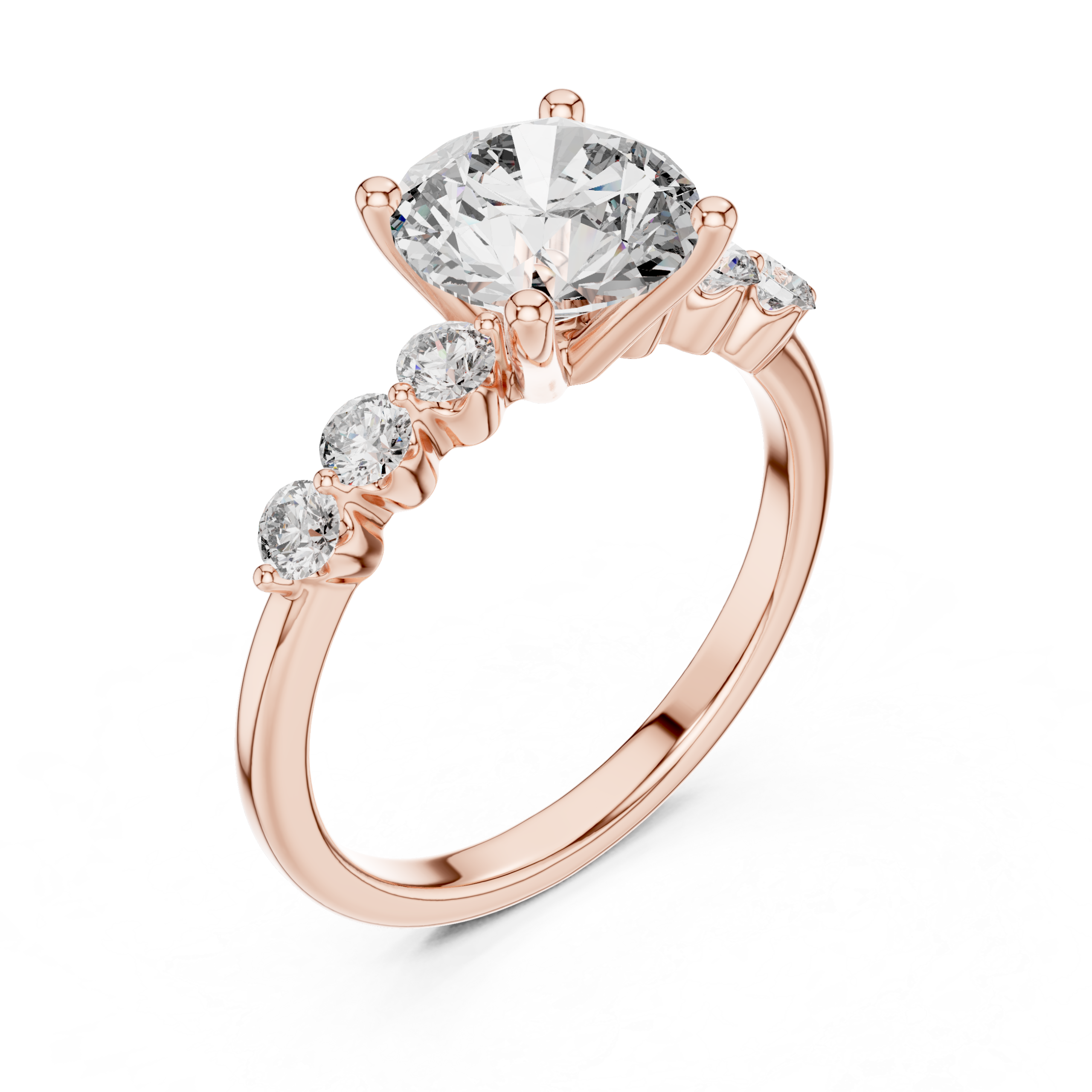2.39 Cts Round Cut CZ Hallmarked Gold Ring LR-146