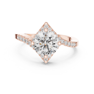 Certified 1.78 Cts Round Cut CZ Gold Ring LR-147