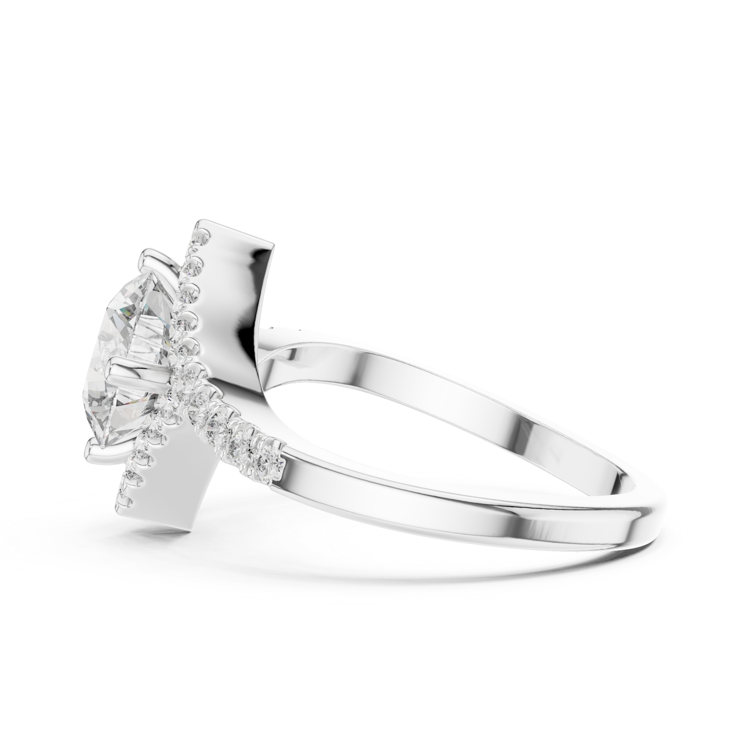 Certified 1.78 Cts Round Cut CZ Gold Ring LR-147