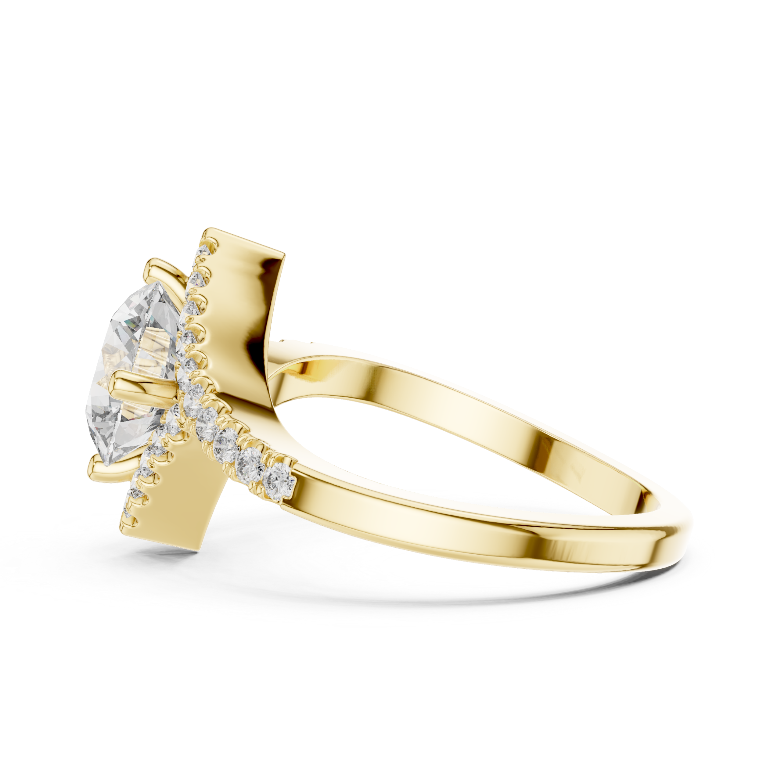 Elegant Ipsita CZ Hallmarked Gold Ring LR-147 - Image 2